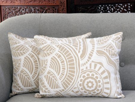 Mandala Bliss Mandala Pattern Embroidered Cotton Cushion Covers (Pair) Online Hot Sale