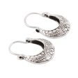 Mystic Cradle Sterling Silver Hoop Earrings Crafted in India Online Sale