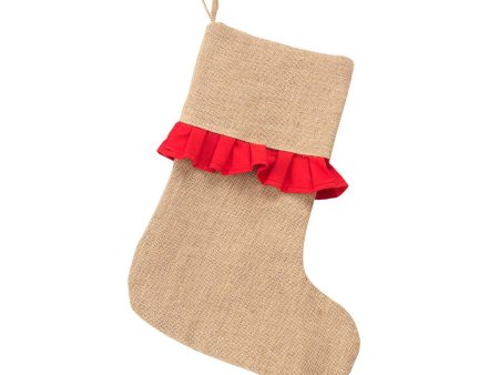 Red Ruffle Stocking For Discount