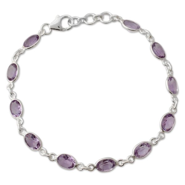 Oval Amethyst Tennis Bracelet Online