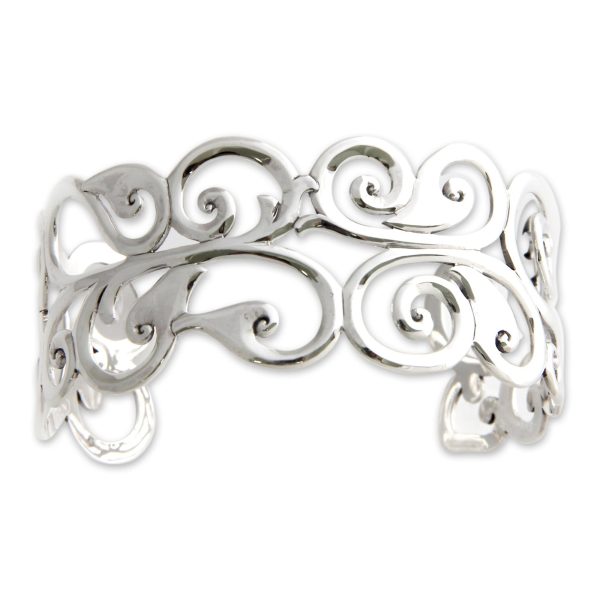 Nature s Delight Silver Cuff Bracelet Fashion