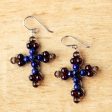 Precious Cross Multi-Gemstone Earrings on Sale