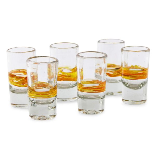 Ribbon Of Sunshine Shot Glasses Set of 6 Supply