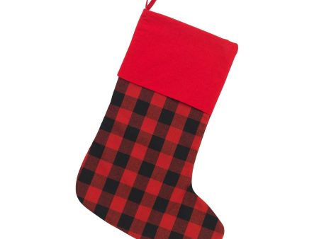 Red Buffalo Check Stocking Hot on Sale