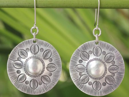 Summer Leaves Sterling Silver Earrings Discount