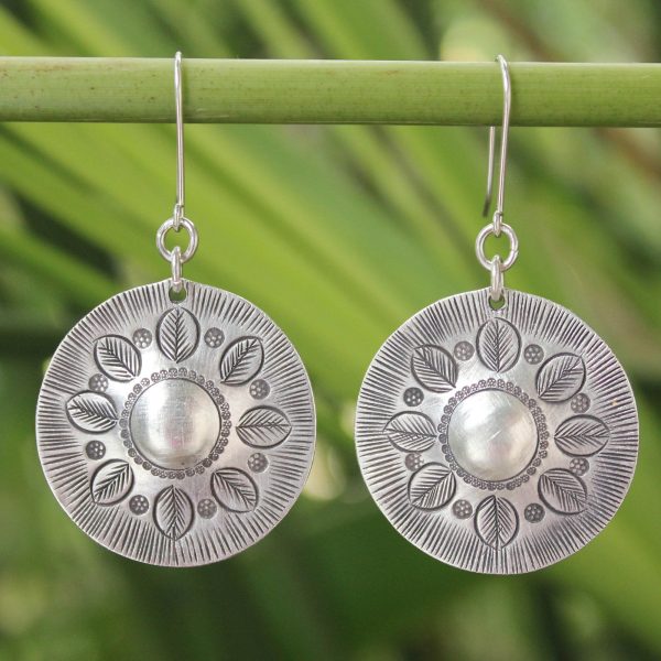 Summer Leaves Sterling Silver Earrings Discount