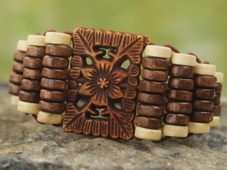 Kumasi Blossom Wood Beaded Bracelet Discount