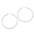 Simple Thoughts Sterling Silver Hoop Earrings For Cheap