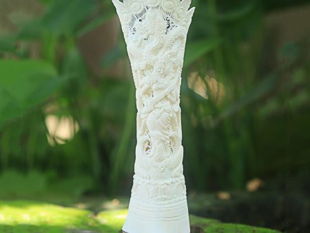 Dewi Saraswati White Cultural Bone Sculpture For Discount