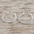 Spiral Onwards Sterling Silver Earrings For Discount