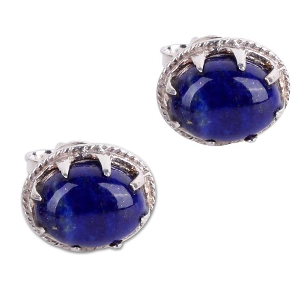 Morning Mystery Lapis Lazuli Stud Earrings Online Hot Sale