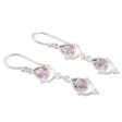 Royal Rain Artisan Made Amethyst Sterling Silver Dangle Earrings For Discount