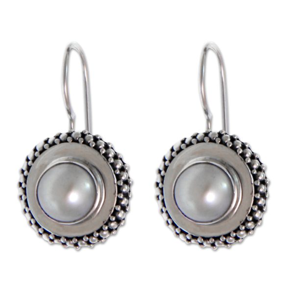 Moon Halo Sterling Silver Earrings Sale