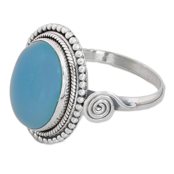 Sky Reverie Chalcedony Cocktail Ring Online Sale