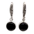 Purity of Moonlight Onyx Dangle Earrings Online now