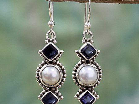 Lunar Allure Silver Dangle Earrings Supply