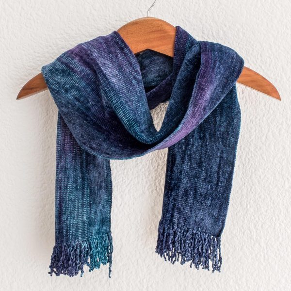 Sapphire Dreamer Blue Bamboo Scarf Hot on Sale