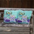 Mischievous Owls Throw Pillow Covers Online