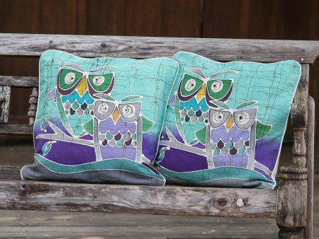 Mischievous Owls Throw Pillow Covers Online