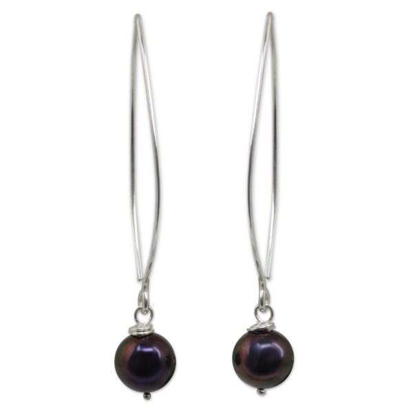 Sublime Darkness Sterling Silver Earrings Fashion