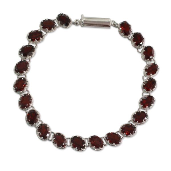 Red Garnet Tennis Bracelet For Discount