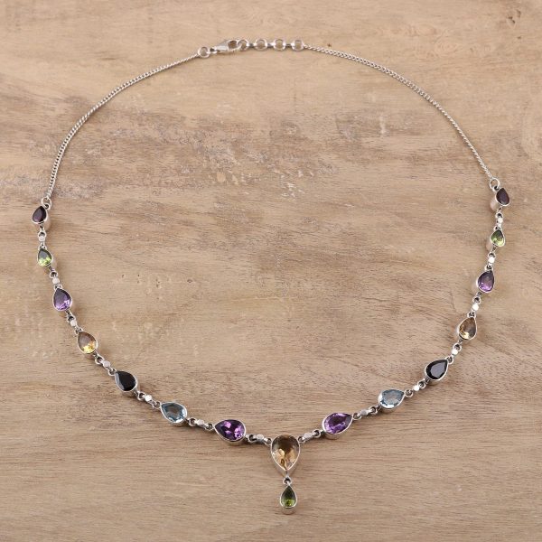 Rainbow Bliss Multi-Gem Necklace Fashion