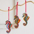 Seahorse Squardron Painted Ceramic Hanging Ornaments Cheap