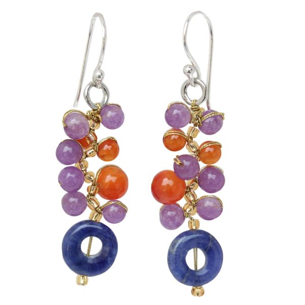 Radiant Color Multi-Gem Dangle Earrings Discount