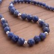 Ocean Dew Sodalite Silver Beaded Necklace Online