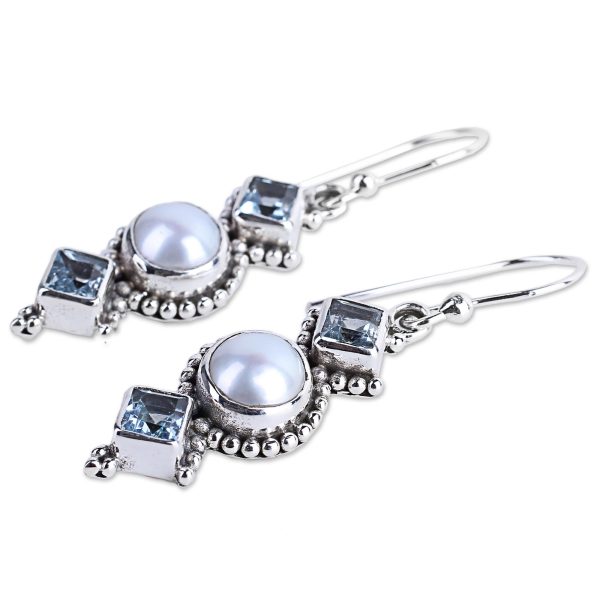 Marine Allure Gemstone & Pearl Earrings For Discount