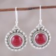 Red Mystique Jasper & Sterling Silver Earrings Discount