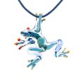 Red-Eyed Frog Glass Pendant Necklace on Sale