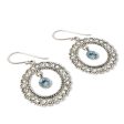 Radiant Halo Sterling Silver Earrings For Cheap