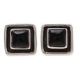 Midnight Frame Square Onyx Stud Earrings from India Discount