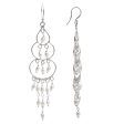 Moonlit Orbs Silver Pearl Chandelier Earrings Online Hot Sale