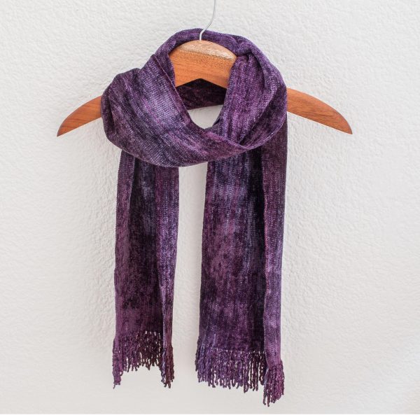 Orchid Dreamer Bamboo Chenille & Cotton Scarf on Sale