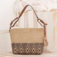 Maya Ixcaco Leather Accent Cotton Shoulder Bag Fashion