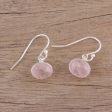 Pink Aurora Dangle Earrings with Sterling Silver and Rose Quartz Discount