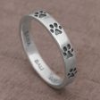 Paw Prints Sterling Silver Band Ring Online Sale