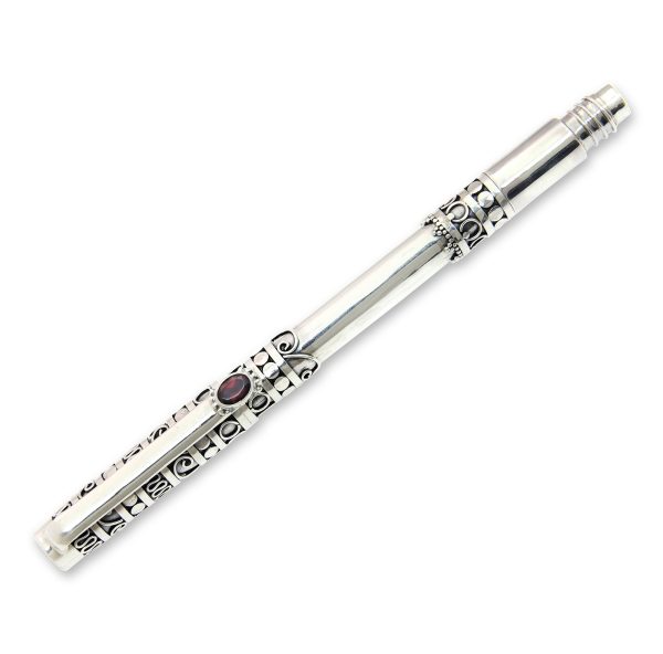 Pillar of Tradition Silver & Garnet Ballpoint Pen Sale