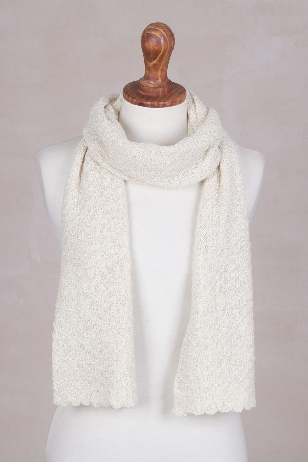 Solid Style in Eggshell Alpaca Scarf Discount