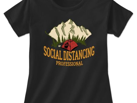 Social Distancing Professional Ladies T-Shirt For Cheap