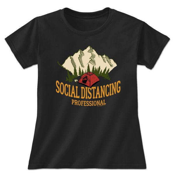 Social Distancing Professional Ladies T-Shirt For Cheap