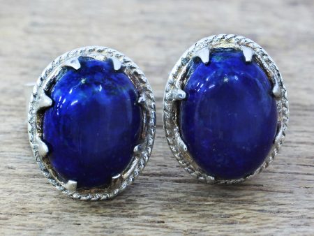 Morning Mystery Lapis Lazuli Stud Earrings Online Hot Sale