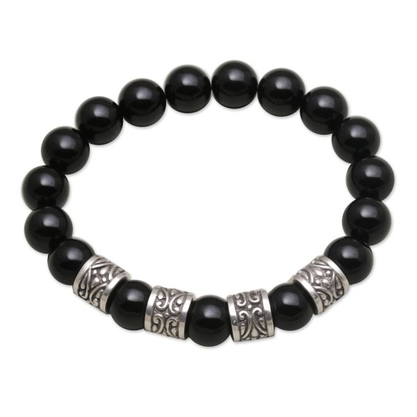 Shrine Shadow Men s Onyx Bracelet Online Hot Sale