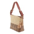 Maya Ixcaco Leather Accent Cotton Shoulder Bag Fashion