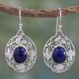 Ocean Avatar Lapis Lazuli Silver Dangle Earrings For Cheap