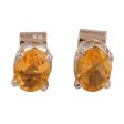 Scintillate Citrine Birthstone Stud Earrings from India on Sale