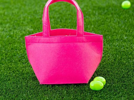 Hot Pink Felt Tote For Cheap