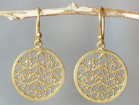 Natural Energy Gold-Plated Silver Dangle Earrings Sale